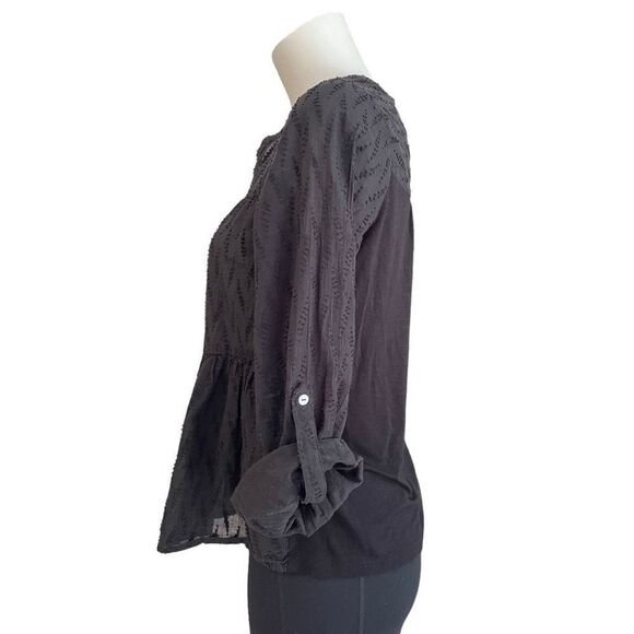 Anthropologie Dolan Black Popover Peasant Blouse size XS‎ - Picture 3 of 9